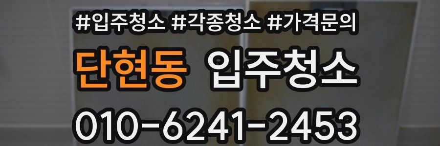 단현동 이사청소