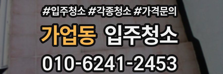 가업동 이사청소