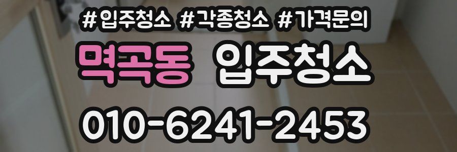 멱곡동 이사청소