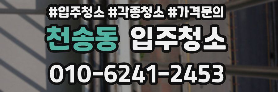 천송동 이사청소