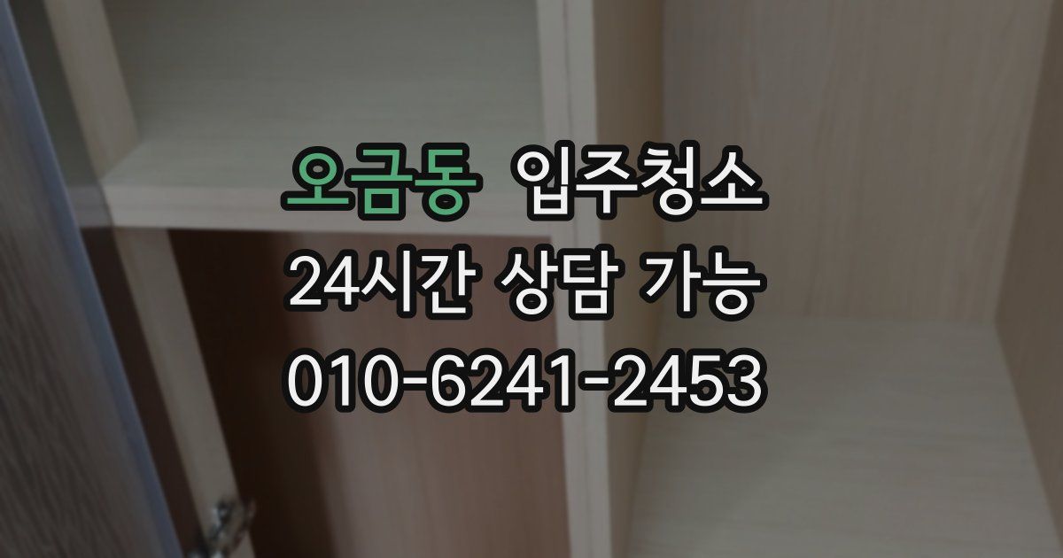 오금동 입주청소