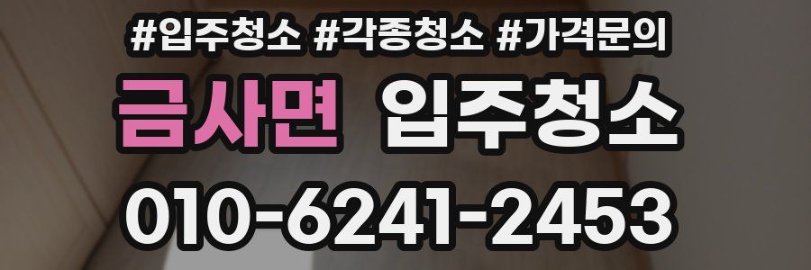 금사면 이사청소