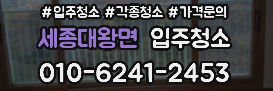 세종대왕면 이사청소