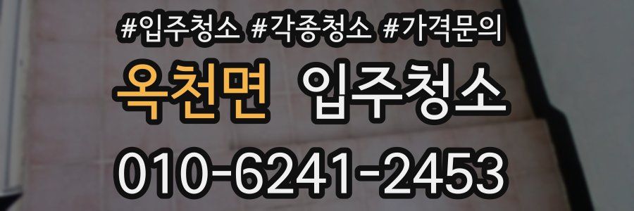 옥천면 이사청소