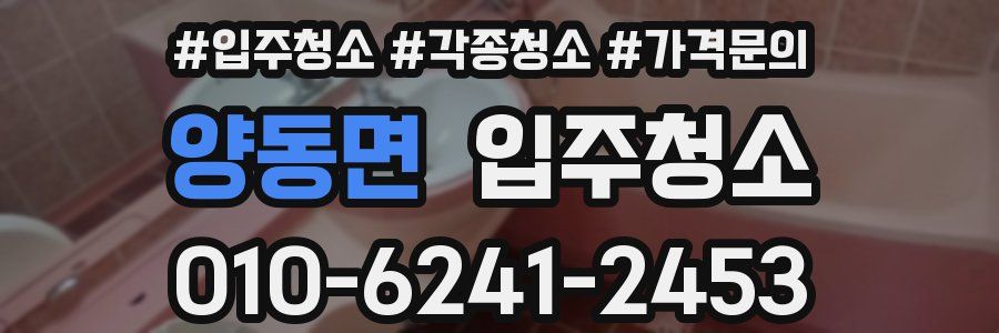 양동면 이사청소