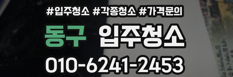 동구 이사청소