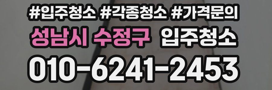 성남시 수정구 이사청소