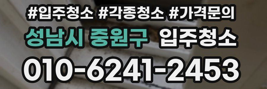 성남시 중원구 이사청소