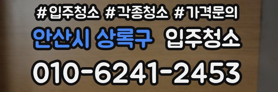 안산시 상록구 이사청소