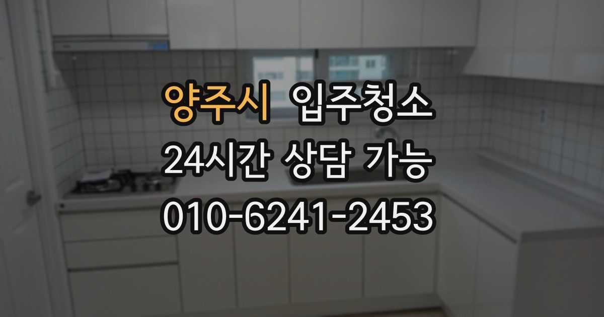 양주시 입주청소