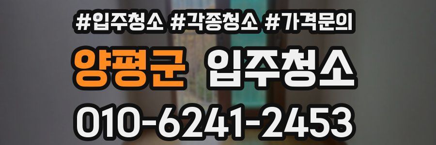 양평군 이사청소