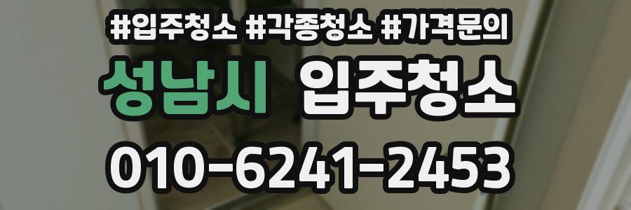 성남시 이사청소