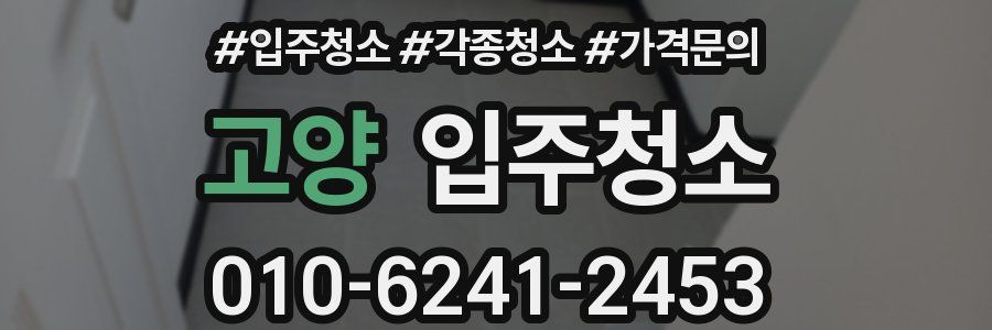 고양 이사청소