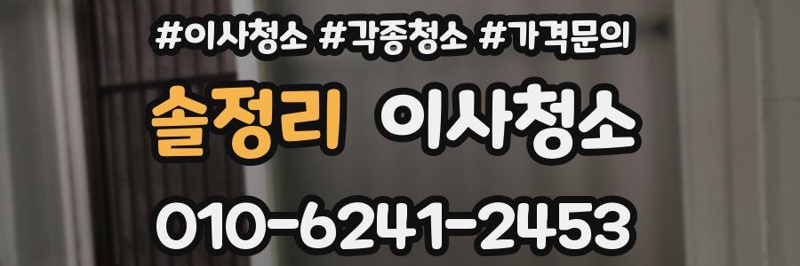 솔정리 이사청소