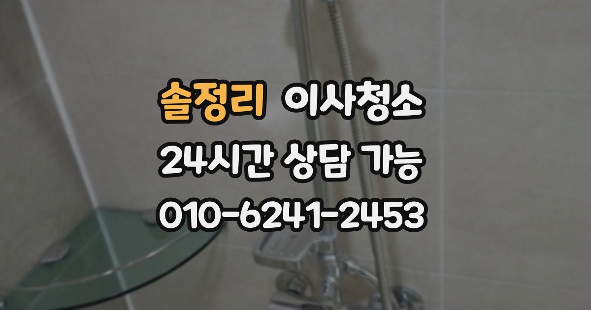 솔정리 입주청소