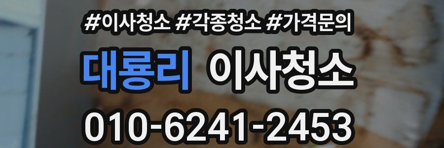 대룡리 이사청소