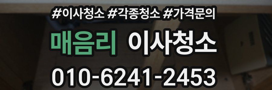 매음리 이사청소