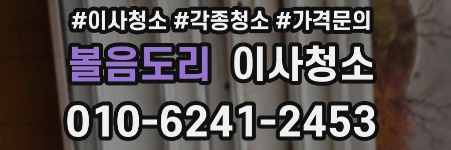 볼음도리 이사청소