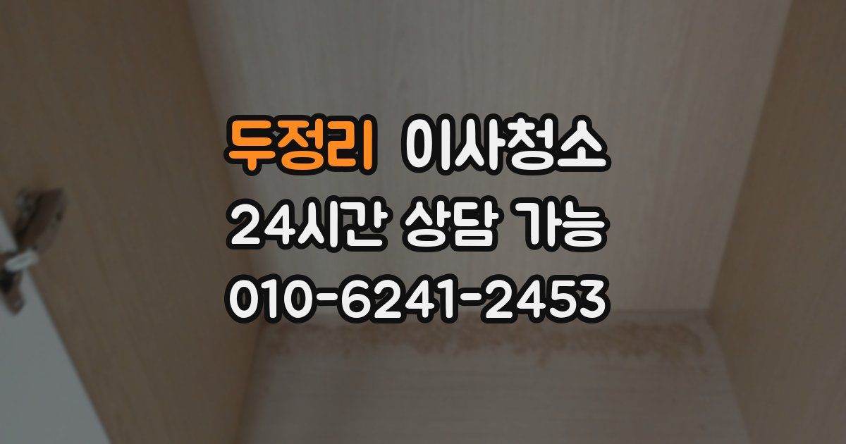 두정리 입주청소