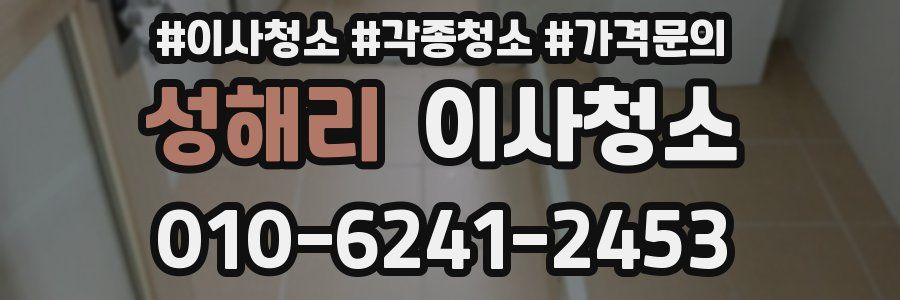 성해리 이사청소