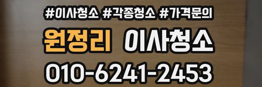 원정리 이사청소