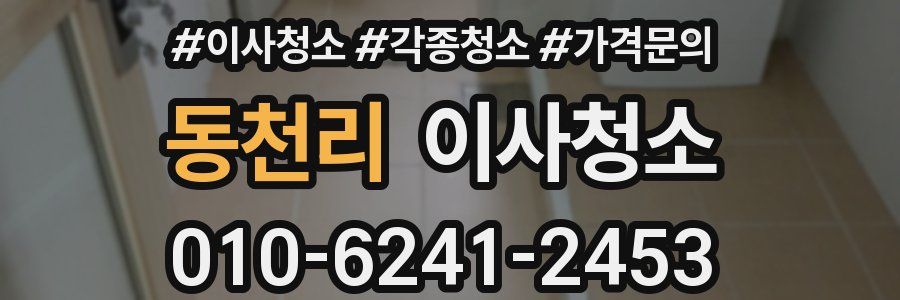 동천리 이사청소