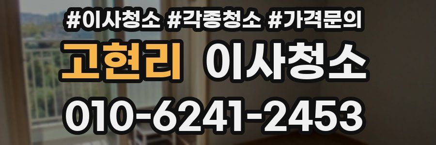 고현리 이사청소