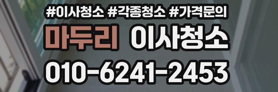 마두리 이사청소