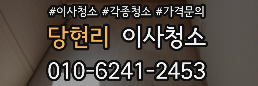 당현리 이사청소