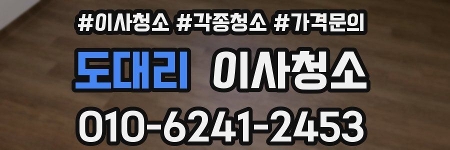 도대리 이사청소