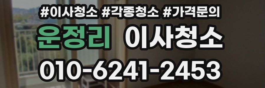 운정리 이사청소