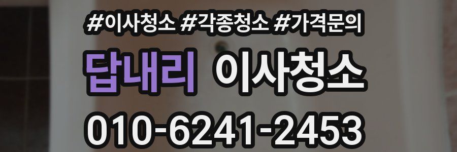 답내리 이사청소