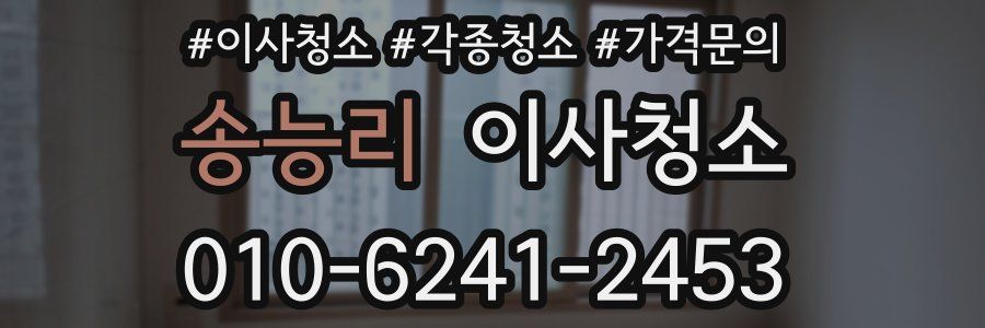 송능리 이사청소