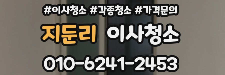 지둔리 이사청소