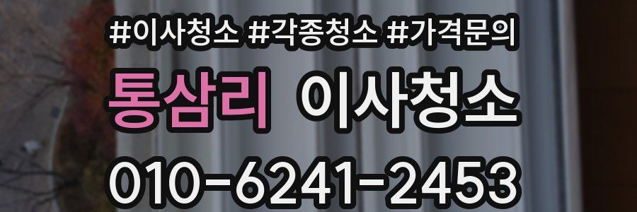 통삼리 이사청소