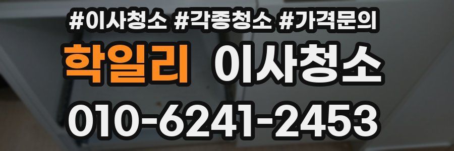 학일리 이사청소