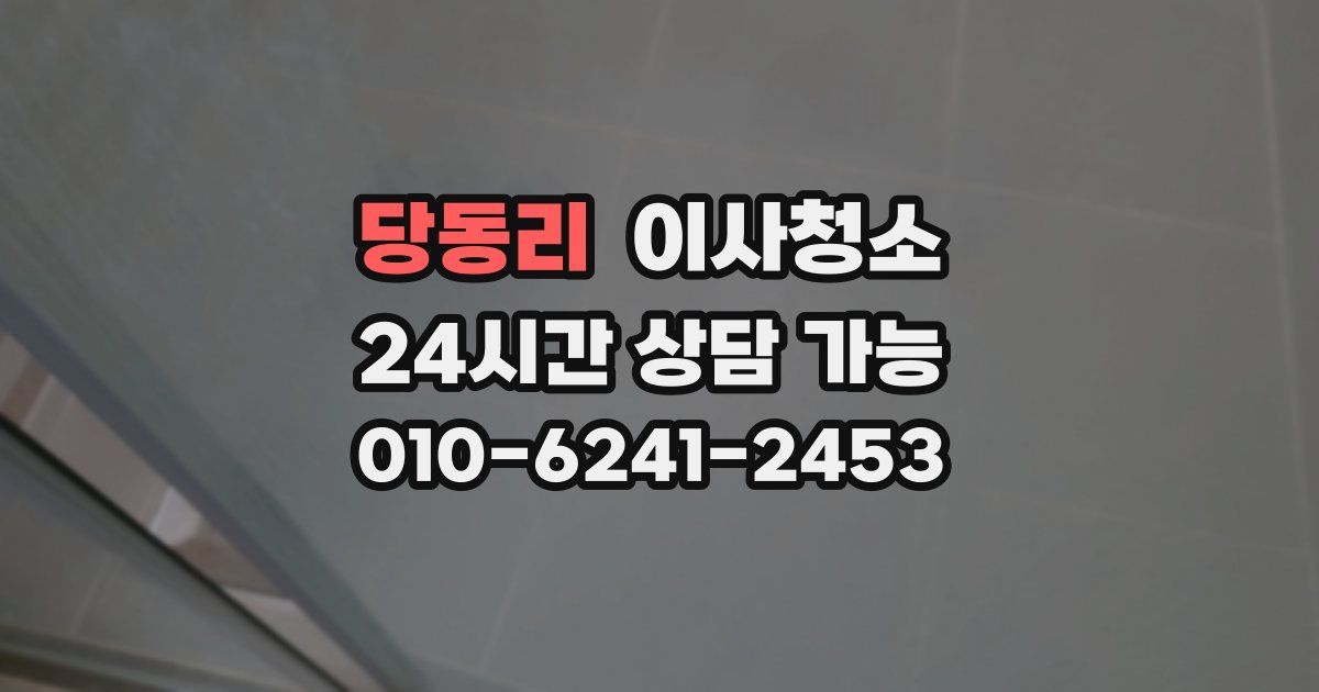 당동리 입주청소