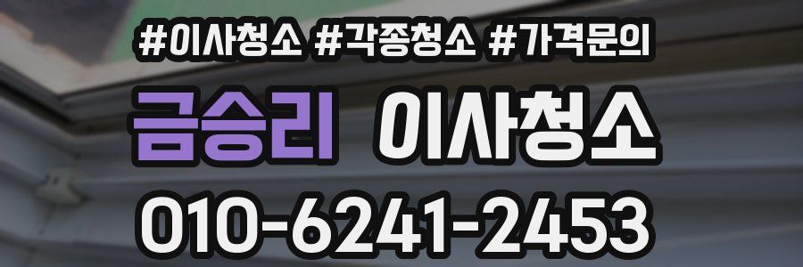 금승리 이사청소