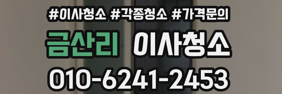 금산리 이사청소