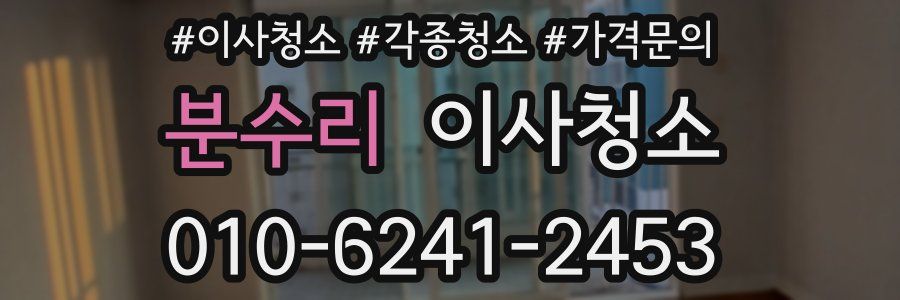 분수리 이사청소