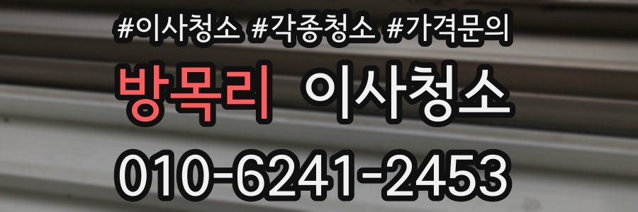 방목리 이사청소