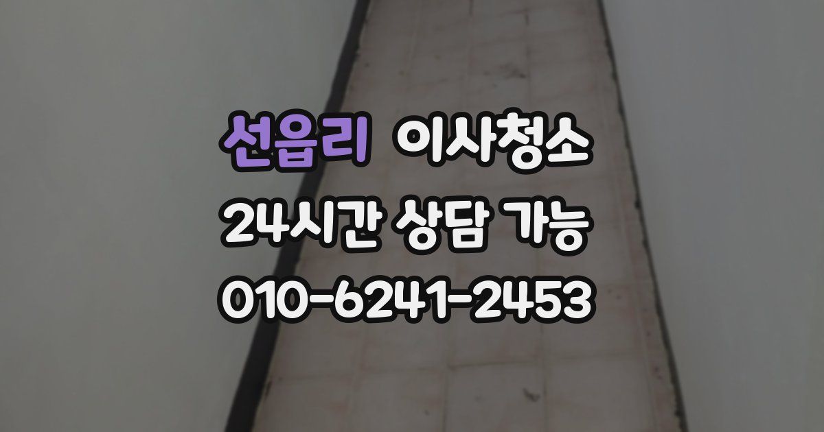 선읍리 입주청소