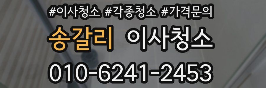 송갈리 이사청소