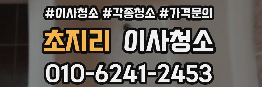 초지리 이사청소