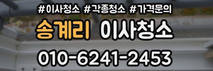 송계리 이사청소