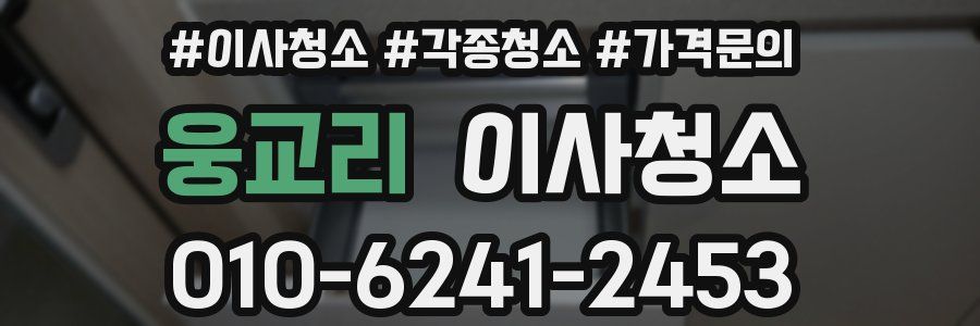 웅교리 이사청소