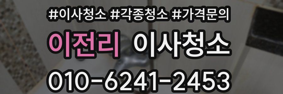 이전리 이사청소