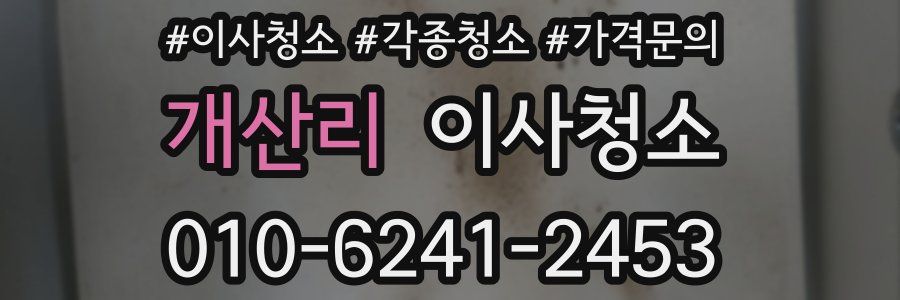 개산리 이사청소