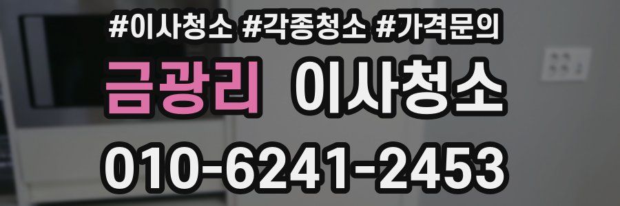 금광리 이사청소