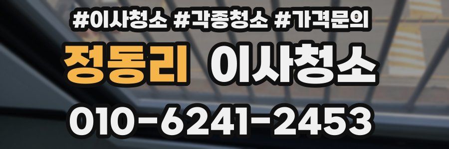 정동리 이사청소